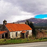 Buy canvas prints of Derelict cottage in the scottish higlands by Peter Gaeng