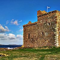 Buy canvas prints of Portencross Castle  by Peter Gaeng