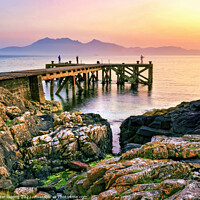 Buy canvas prints of Isle of Arran sunset by Peter Gaeng