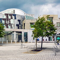 Buy canvas prints of Scottish Parliament Edinburgh  by Peter Gaeng