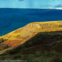 Buy canvas prints of Castle Naze, Combs Moss by geoff shoults