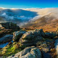 Buy canvas prints of Ringing Roger, Kinder Scout in the Peak District by geoff shoults