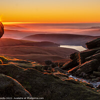 Buy canvas prints of Kinder Downfall Sunset, I by geoff shoults