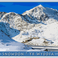Buy canvas prints of Snowdon / Yr Wyddfa in winter by geoff shoults