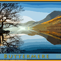 Buy canvas prints of Buttermere, The Lake District by geoff shoults