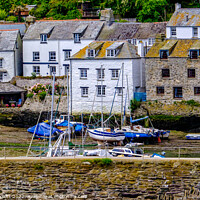 Buy canvas prints of Polperro harbour, Cornwall by geoff shoults