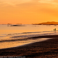 Buy canvas prints of Rhosneigr beach at sunset by geoff shoults
