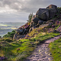 Buy canvas prints of The Roaches,Peak District, evening by geoff shoults