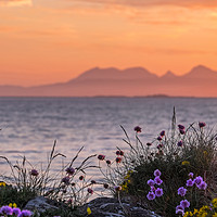 Buy canvas prints of Scottish Hebrides sunset by geoff shoults