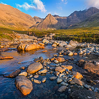 Buy canvas prints of The Skye Cuillin from Glen Brittle by geoff shoults