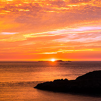 Buy canvas prints of Pembrokeshire sunset by geoff shoults
