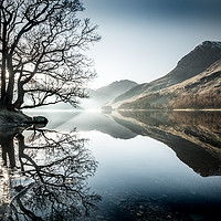 Buy canvas prints of Buttermere, winter morning by geoff shoults