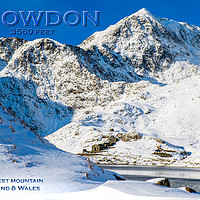 Buy canvas prints of Snowdon in Winter by geoff shoults