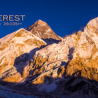 Buy canvas prints of Everest, evening light by geoff shoults
