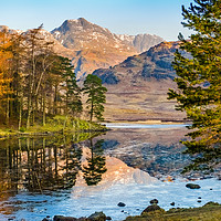 Buy canvas prints of Blea Tarn and The Langdale Pikes by geoff shoults