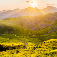 Buy canvas prints of Scafell and the Upper Esk Valley by geoff shoults