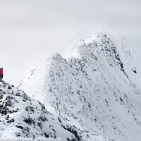 Buy canvas prints of Striding Edge, winter by geoff shoults