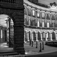 Buy canvas prints of Buxton Crescent, monochrome by geoff shoults