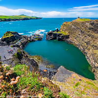Buy canvas prints of The Blue Lagoon, Abereiddy by geoff shoults