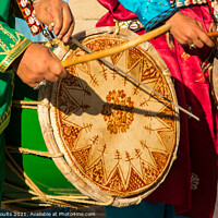 Buy canvas prints of The drummers, Morocco by geoff shoults