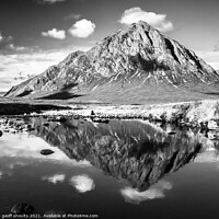Buy canvas prints of Buchaille, black and white by geoff shoults
