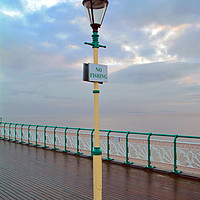 Buy canvas prints of Victorian Lamp Post on Penarth Pier by Adrian Collins