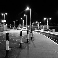 Buy canvas prints of Railway Station in Black & White by christopher griffiths