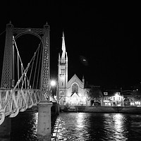 Buy canvas prints of Black & White Bridge by christopher griffiths