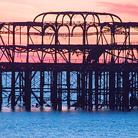 Buy canvas prints of Brighton Old Pier by sue boddington