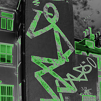 Buy canvas prints of Neon Graffiti  by sue boddington