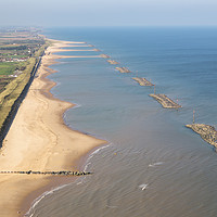 Buy canvas prints of Sea Palling from the Air by Paula Sparkes