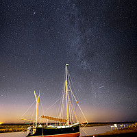 Buy canvas prints of The Milky Way and Juno at Blakeney by Paula Sparkes