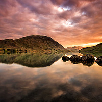 Buy canvas prints of Crummock reflection by Paul Bullen