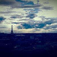 Buy canvas prints of Paris skyline with Eiffel Tower silhouette by Lee McLaughlan