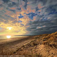 Buy canvas prints of Camber Sands: A Dramatic Sunset by Danny Wallis