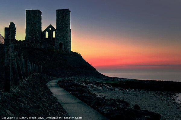 Sunset at Reculver Towers Picture Board by Danny Wallis