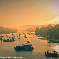 Buy canvas prints of Sunrise over the Estuary at Salcombe, Devon.  by Danny Wallis