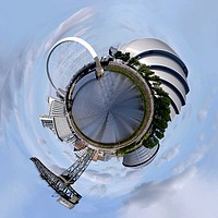 Buy canvas prints of Glasgow Little Planet 1 by Mark McGillivray