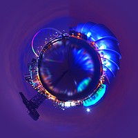 Buy canvas prints of Glasgow Little Planet 2 by Mark McGillivray