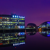 Buy canvas prints of Glasgow River Clyde Panorama by Mark McGillivray