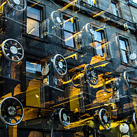 Buy canvas prints of Tenements and Sewing Machines by Mark McGillivray