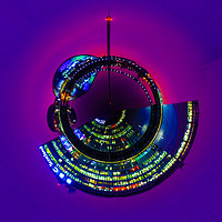 Buy canvas prints of BBC Scotland and GSC Little Planet by Mark McGillivray