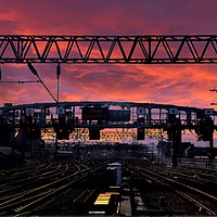 Buy canvas prints of Glasgow Central Sunset by Mark McGillivray