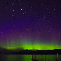 Buy canvas prints of Aurora over Loch Lomond by Mark McGillivray