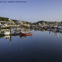 Buy canvas prints of Newlyn Harbour Reflections by Gary Parker