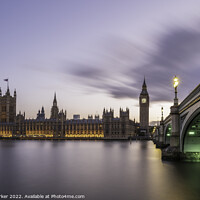 Buy canvas prints of The Houses of Parliament, London, at sunset by Gary Parker
