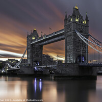 Buy canvas prints of Tower bridge at sunrise.   by Gary Parker