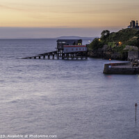 Buy canvas prints of Tenby harbour and lifeboat station at sunrise by Gary Parker