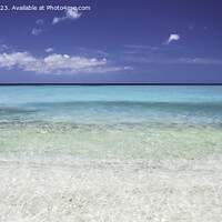Buy canvas prints of A tropical ocean, with a crystal clear, turquoise sea. by Gary Parker