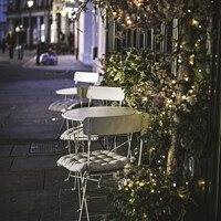 Buy canvas prints of Bistro tables by Gary Parker